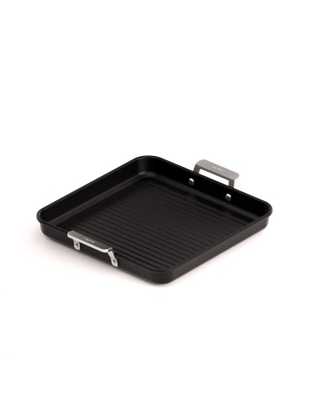 NON-STICK CAST ALUMINUM GRILL PAN WITH HANDLES [AIRE INDUCTION]
