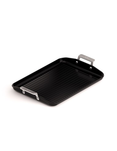 CAST ALUMINUM CERAMIC GRILL PAN WITH HANDLES [AIRE INDUCTION]