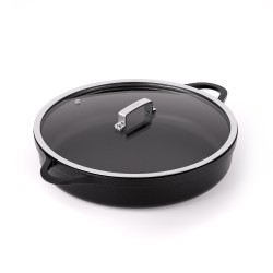 NON-STICK CAST ALUMINUM SHORT CASSEROLE [INDUCTION]