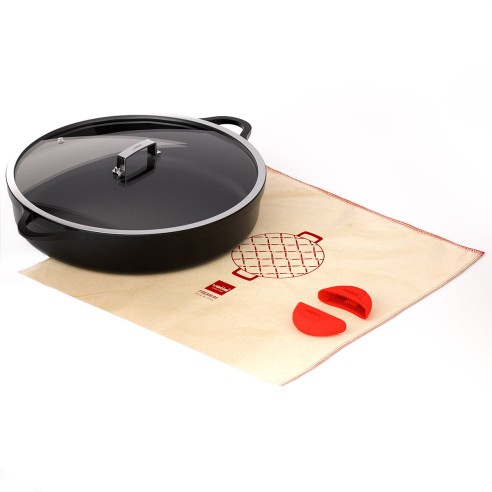 NON-STICK CAST ALUMINUM SHORT CASSEROLE [INDUCTION]