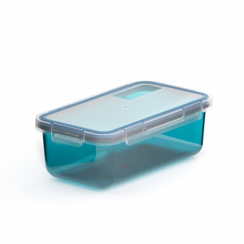 LEAK-PROOF CONTAINER TRANSPARENT 0,75 L GREEN