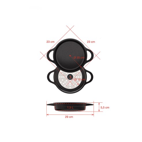 SHORT CASSEROLE INDUCTION 20cm