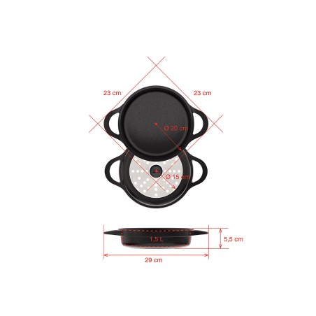 SHORT CASSEROLE INDUCTION 20cm