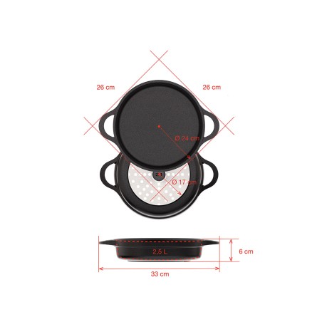 SHORT CASSEROLE INDUCTION 24cm