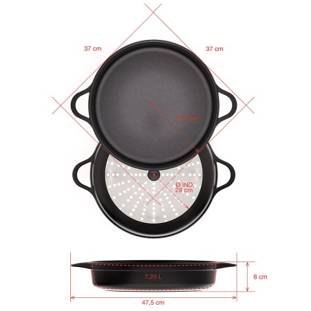 CAZUELA BAJA INDUCCIÓN 36cm