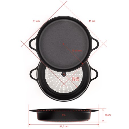 SHORT CASSEROLE INDUCTION 40cm