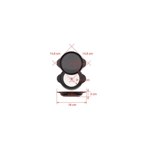 MINI CASSOLA ANTIADHERENT D'ALUMINI FOS [GAS-VITRO]