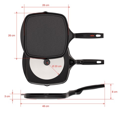 NON-STICK GRIDDLE PAN ORIGEN NON INDUCTION