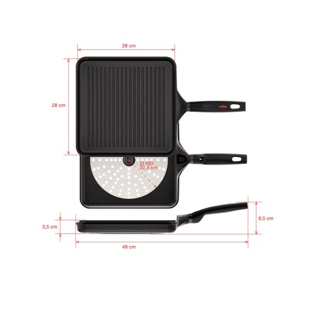 GRILL ORIGEN INDUCTION 28X28 cm Imperfect@