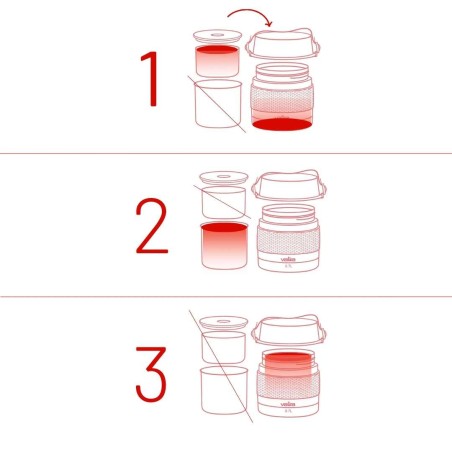 PORTE-ALIMENT ISOTHERME INOXTERM 1L