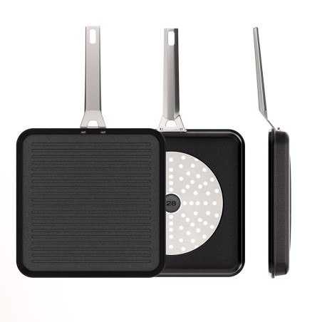 GRILL ANTIADHERENTE DE ALUMINIO FUNDIDO [AIRE INDUCCIÓN]