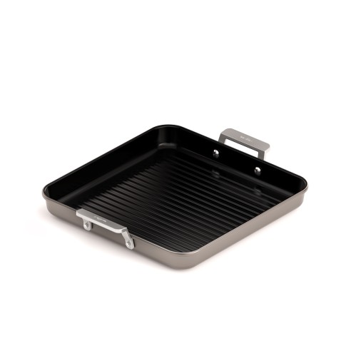 CAST ALUMINUM CERAMIC GRILL PAN WITH HANDLES [AIRE INDUCTION]