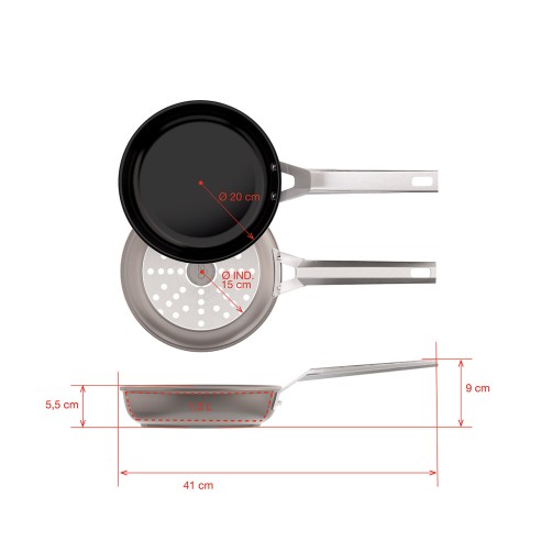 PAELLA ANTIADHERENT D'ALUMINI FOS [AIRE SENSE PFAS]