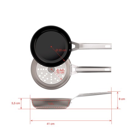 PAELLA ANTIADHERENT D'ALUMINI FOS [AIRE SENSE PFAS]