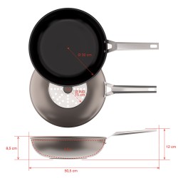 WOK ANTI-ADHÉRENT EN FONTE D'ALUMINIUM [AIRE SANS PFAS] 2