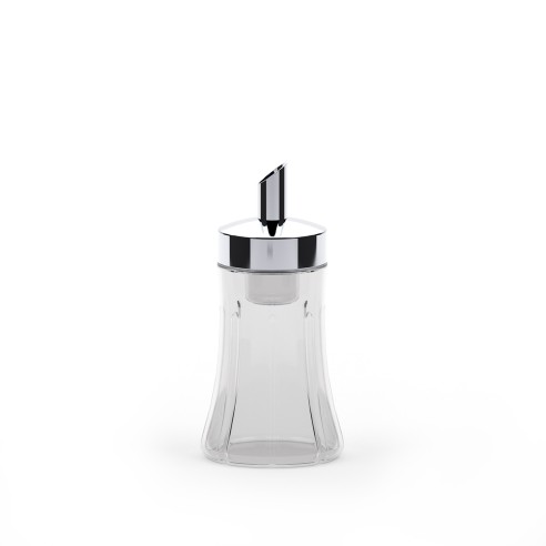 GLASS SUGAR POT CHROMED 0.25 L
