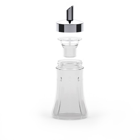GLASS SUGAR POT CHROMED 0.25 L