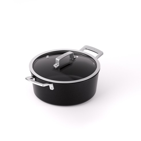 COCOTTE HAUTE ANTI-ADHÉRENT EN FONTE D'ALUMINIUM [AIRE INDUCTION]