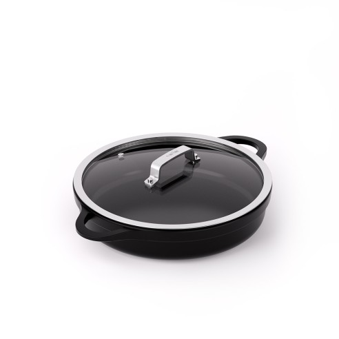 NON-STICK CAST ALUMINUM SHORT CASSEROLE PFAS FREE [INDUCTION]
