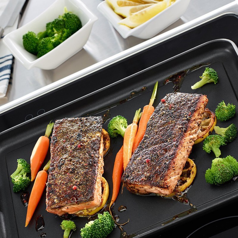 NON-STICK CAST ALUMINUM GRIDDLE PAN WITH HANDLES [AIRE INDUCTION]