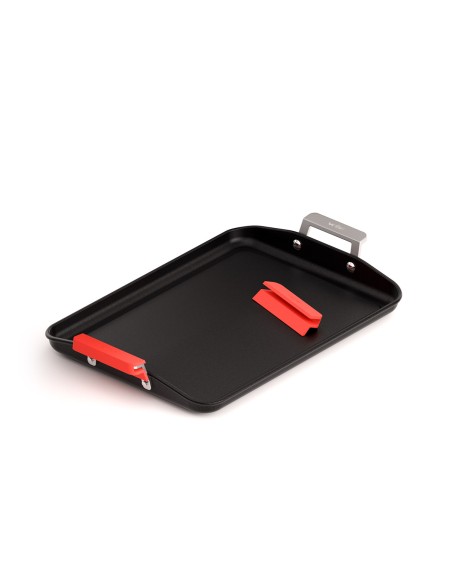PLANCHA ANTI-ADHÉRENT EN FONTE D'ALUMINIUM AVEC POIGNÉES [AIRE INDUCTION]