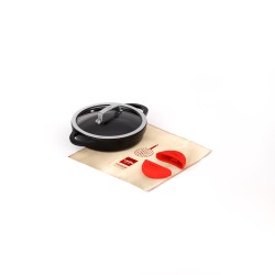 NON-STICK CAST ALUMINUM SHORT CASSEROLE [INDUCTION] 2
