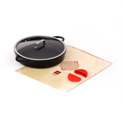 NON-STICK CAST ALUMINUM SHORT CASSEROLE [INDUCTION] 2