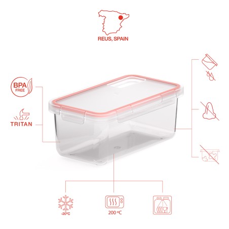 CONTENIDOR HERMÈTIC TRANSPARENT 1 L