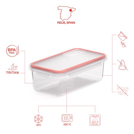 CONTENIDOR HERMÈTIC TRANSPARENT 0,75 L