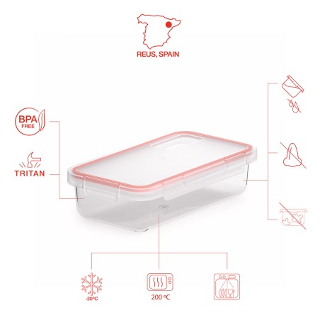 CONTENEDOR HERMÉTICO TRANSPARENTE 0,5 L