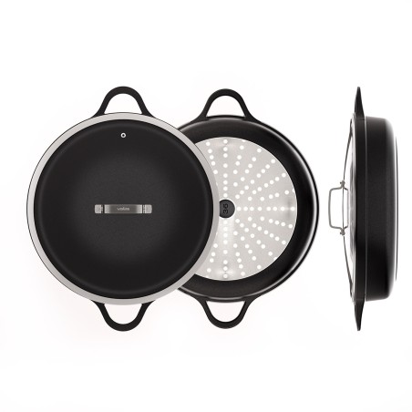 NON-STICK CAST ALUMINUM SHORT CASSEROLE [INDUCTION]