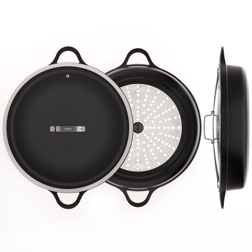 NON-STICK CAST ALUMINUM SHORT CASSEROLE [INDUCTION]