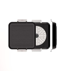 NON-STICK CAST ALUMINUM GRILL PAN WITH HANDLES [AIRE INDUCTION] 2