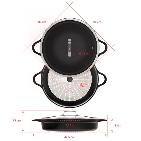 SHORT CASSEROLE INDUCTION 36cm