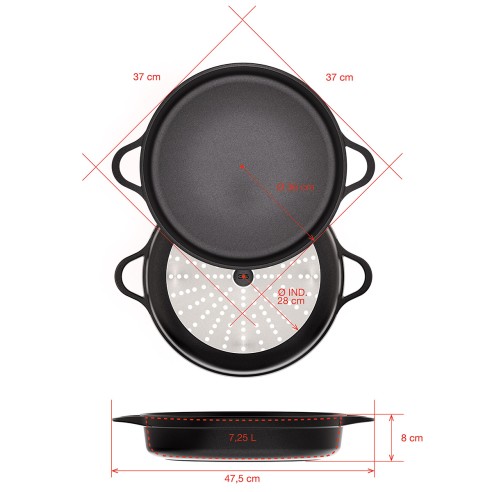 COCOTTE BASSE INDUCTION 36cm