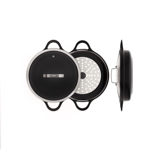 NON-STICK CAST ALUMINUM SHORT CASSEROLE PFAS FREE [INDUCTION]