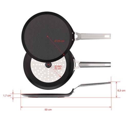 CREPE PAN AIRE INDUCTION 28cm