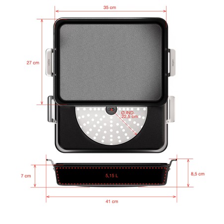 NON-STICK CAST ALUMINUM ROASTING PAN [AIRE INDUCTION]
