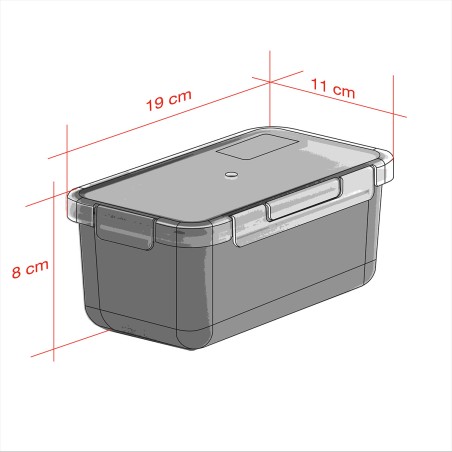 AIRTIGHT CONTAINER TRANSPARENT 1L
