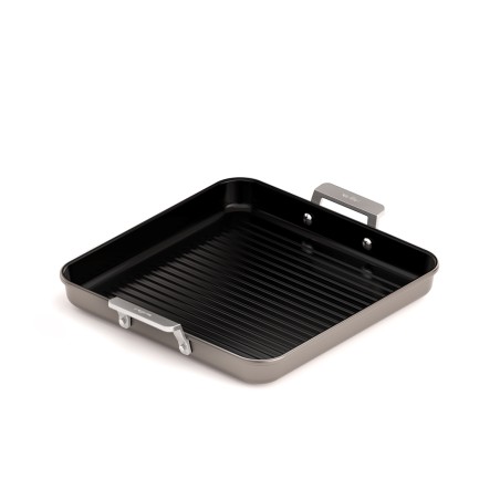 CAST ALUMINUM CERAMIC GRILL PAN WITH HANDLES [AIRE INDUCTION]