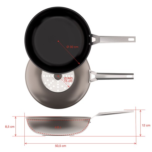 NON-STICK CAST ALUMINUM WOK [AIRE PFAS FREE]